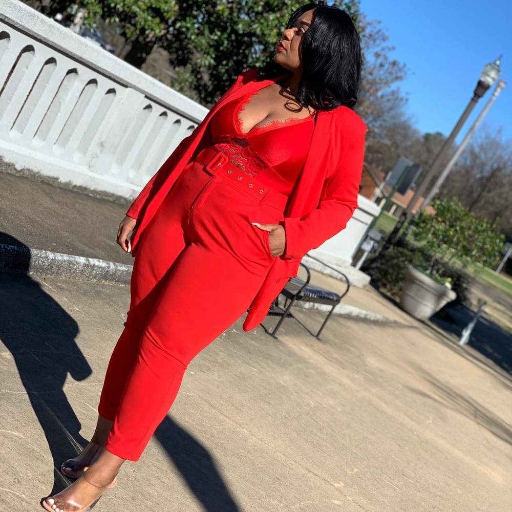 Belted Pant Suit